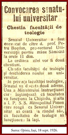Sectiunea 6: Petru Bogdan şi Universitatea