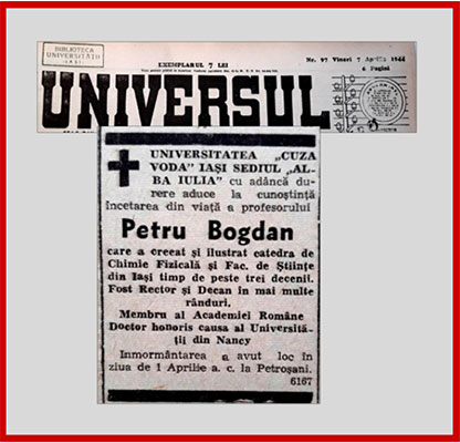 Sectiunea 9: La moartea lui Petru Bogdan